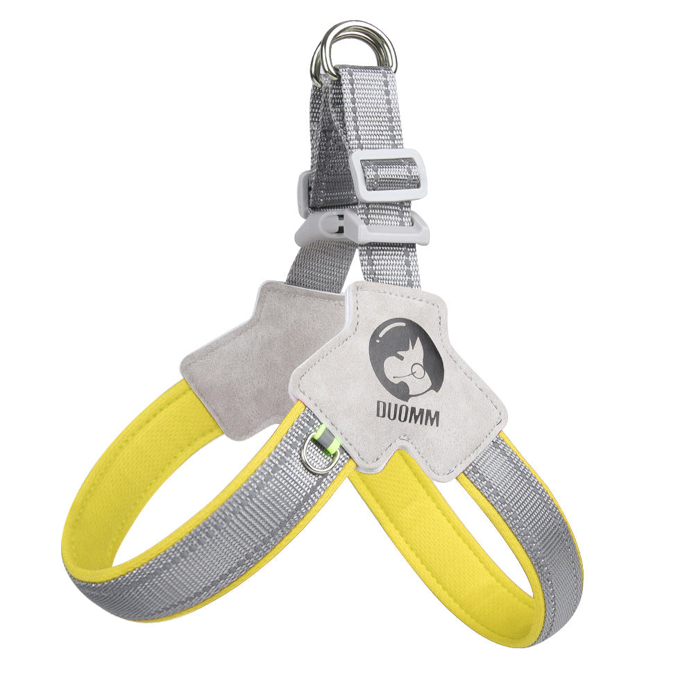 Dog Harness Chest Strap for Small and Medium Dogs, Reflective Leash for Outdoor Walking, Anti-Pull Design for Corgi, Bichon -