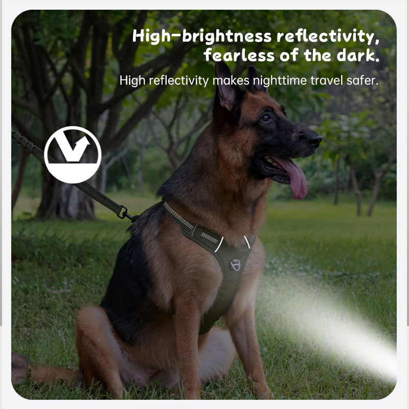 Breathable Reflective Dog Harness Vest, Outdoor No-Pull Escape-Proof Harness with Leash for Large & Medium Dogs - image 11