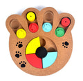 Pet Dog Puzzle Toy Bone Paw Print New Wooden Toy Feeding Multifunctional Pet Toy - image 5