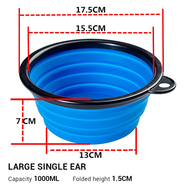 Small Silicone Dog Bowl Travel Folding Dog Bowl Tpe Pet Folding Bowl Outdoor Portable Dog Bowl - image 7