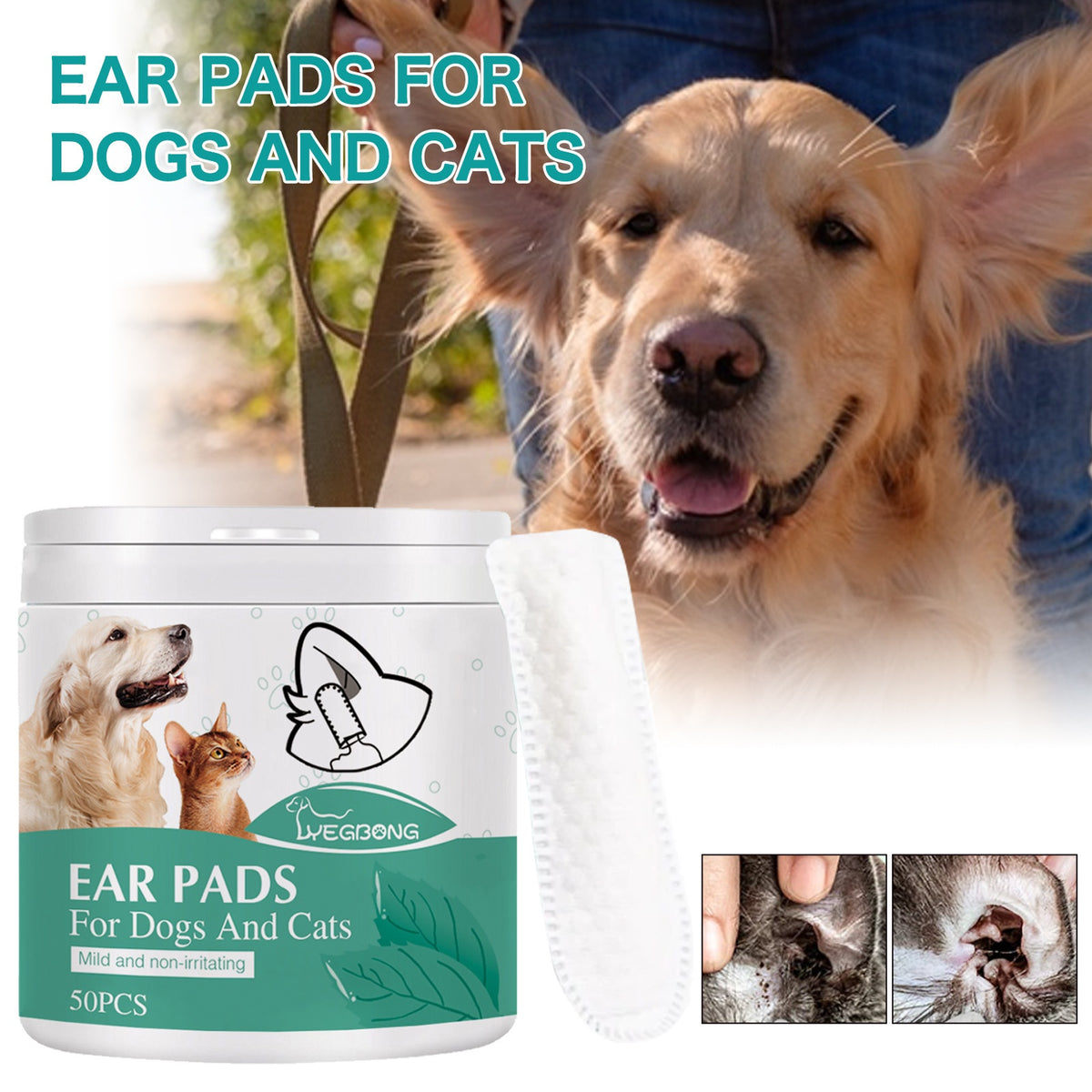 Pet Ear Cleaning Finger Sleeves for Cats and Dogs Ear Mite and Earwax Care Ear Canal Cleaning Finger Sleeves - image 2