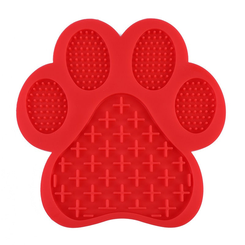 Dog Paw Shaped Silicone Pet Licking Pad, Pet Slow Food Plate - image 3