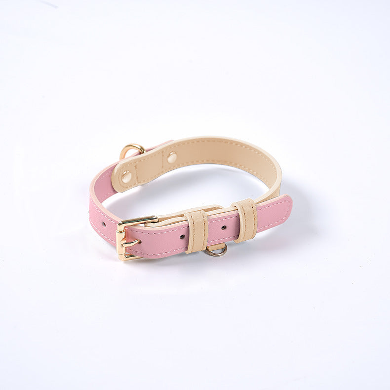 Genuine Leather Pet Dog Cat Collar Leash Dog Rope Dog Chain Dog Belt Pet Supplies - image 7