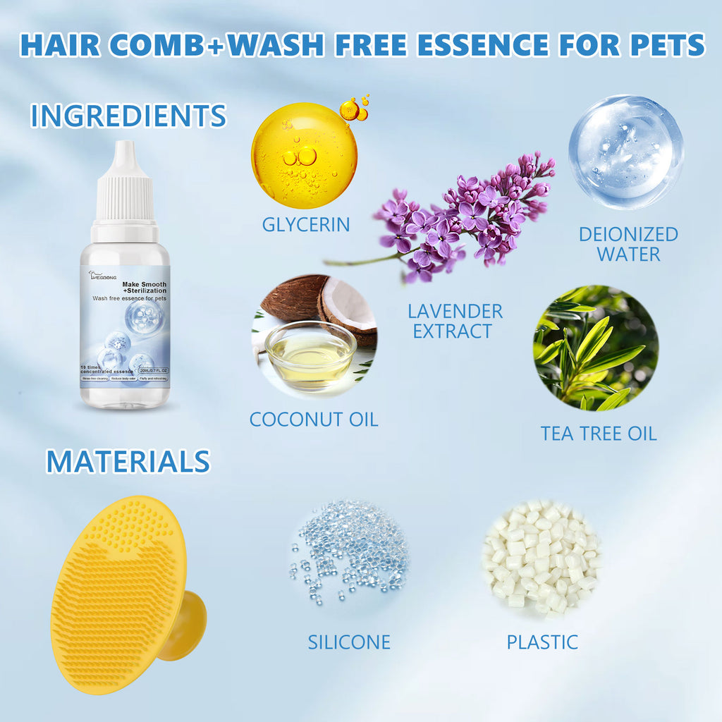 Pet Leave-In Serum Set For Cats And Dogs To Clean Hair Fluffy, Soft And Fragrance Care Essence - image 6