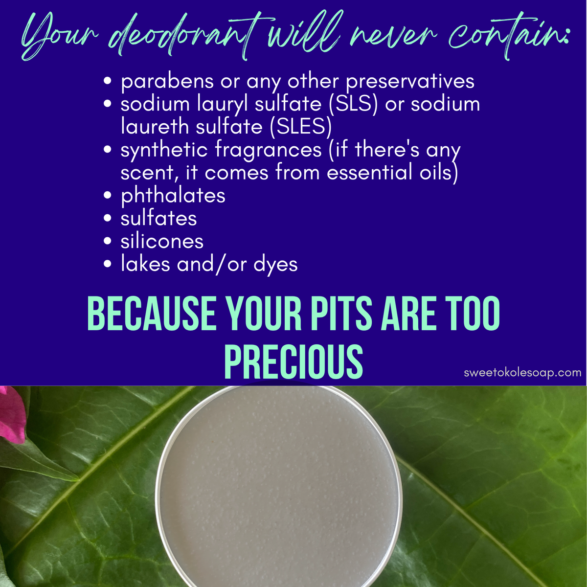 Natural Deodorant for Sensitive Skin, Unscented Ultra-Gentle - view 7