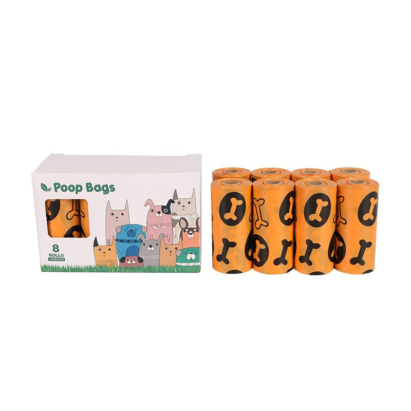 Orange and green pet garbage bags for dogs to pick up feces and defecate - image 12