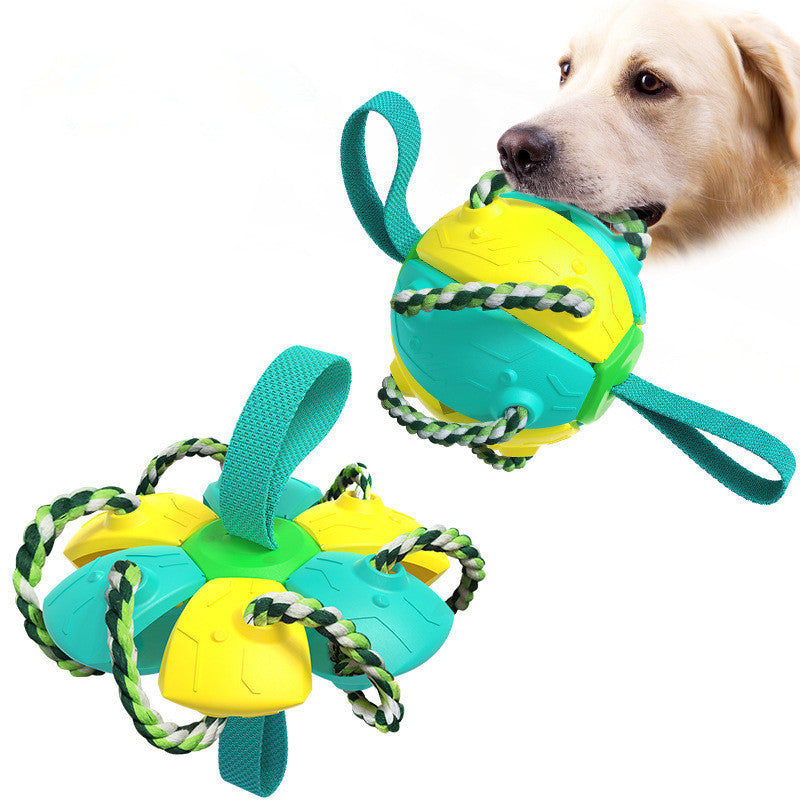 Pet Supplies Throwing Frisbee Outdoor Training Interactive Frisbee Football Dog Toy - image 3