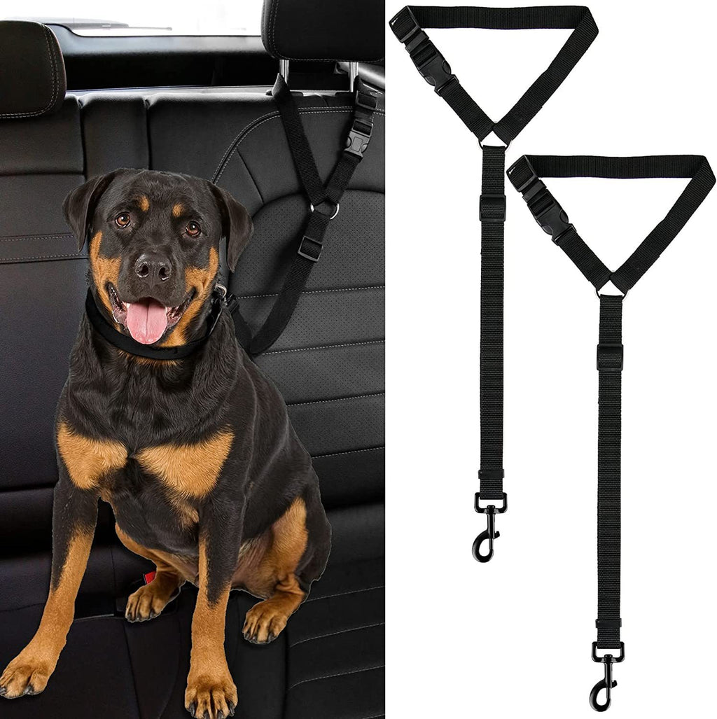 Pet dog car safety belt, adjustable travel vehicle rope with buckle for large and medium dogs