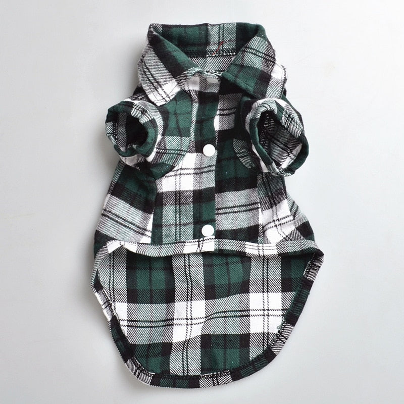 Plaid Dog Clothes Summer Dog Shirts for Small Medium Dogs Pet Clothing Yorkies Chihuahua Clothes - image 5