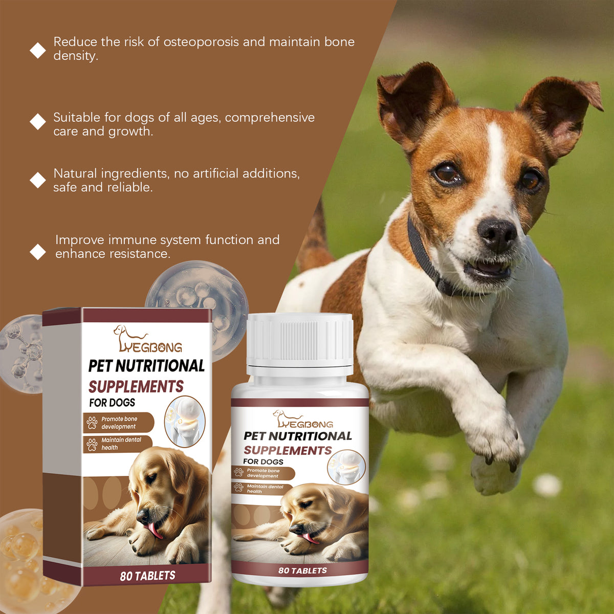 Milk Calcium Tablets For Dogs Vitamin Supplements For Pets Oral Care Diet Healthy Nutrition Calcium Tablets - image 5