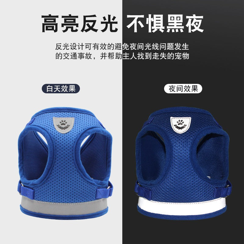 The New Pet Chest Strap Undershirt Dog Leash Reflective Breathable Dog Rope Pet Supplies - image 6