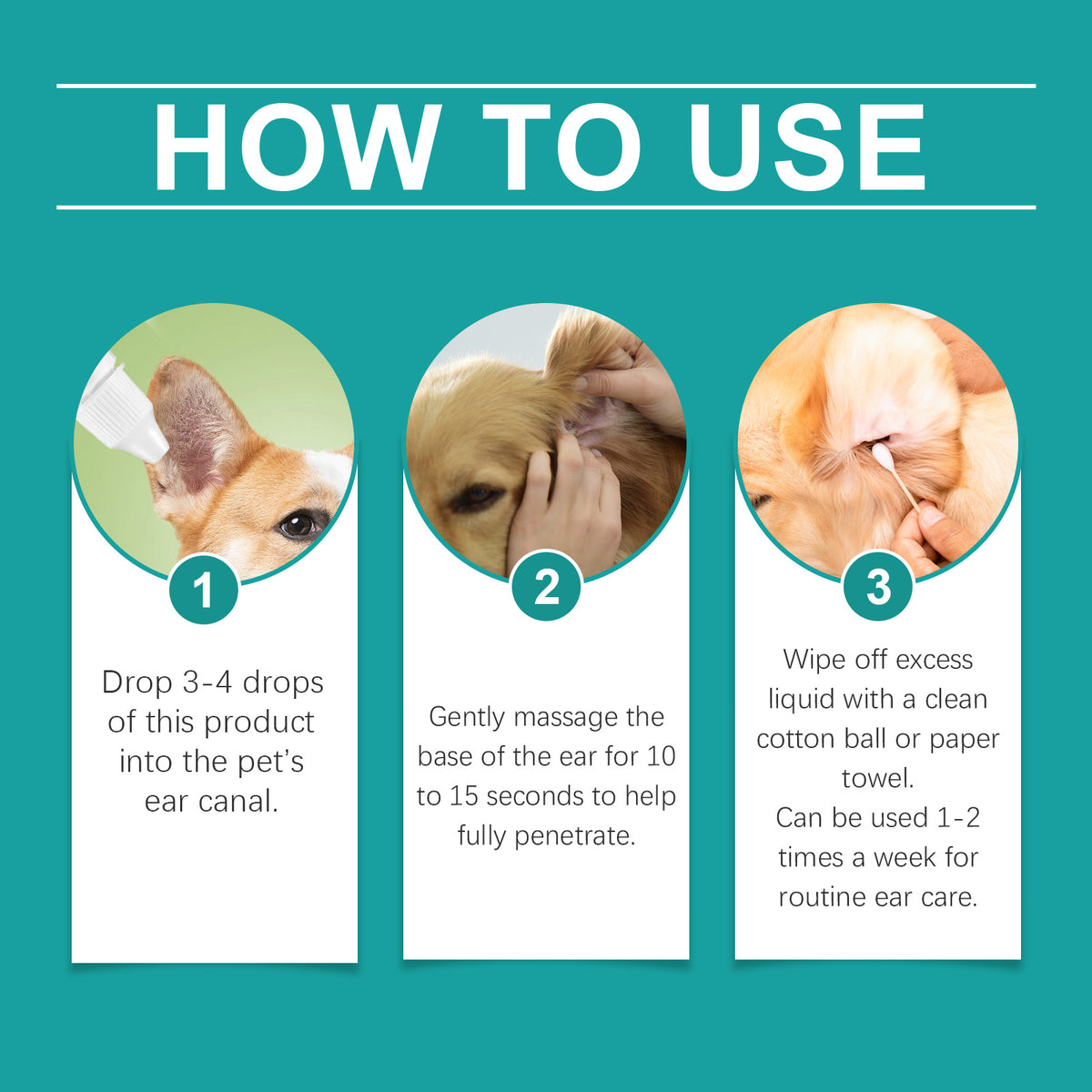 Pet Ear Wash Relieves Ear Discomfort For Cats And Dogs Clean, Decontaminate, Moisturize, Soothe And Nourish - image 6