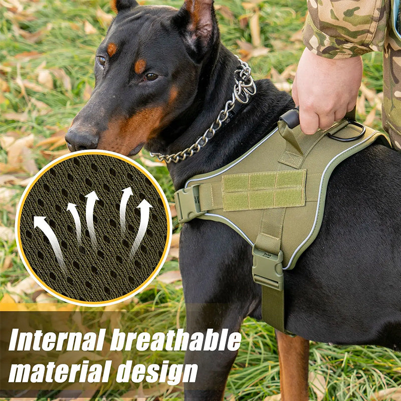Tactical dog vest: for large dogs (German Shepherd, Golden Retriever) – training, military-style accessories. - image 9