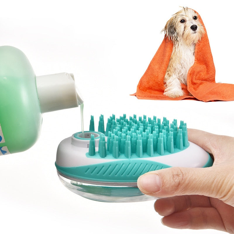 Soft Silicone Pet Bath Brush & SPA Massage Comb for Dogs