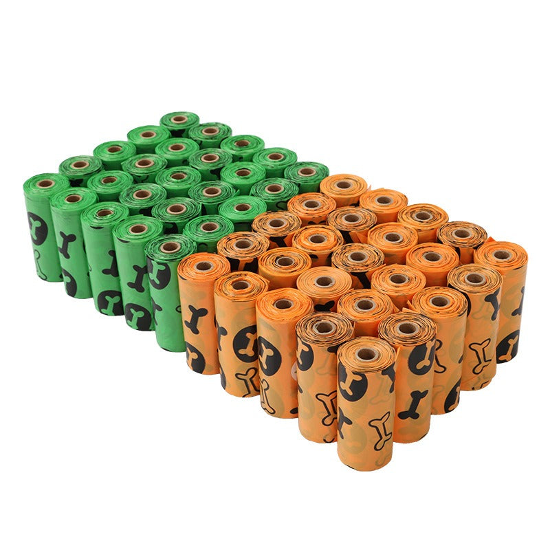 Orange and green pet garbage bags for dogs to pick up feces and defecate - image 18
