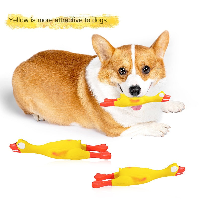 Pet Latex Toy Soft and Durable Latex Squeaky Duck for Small and Medium Dogs - image 3