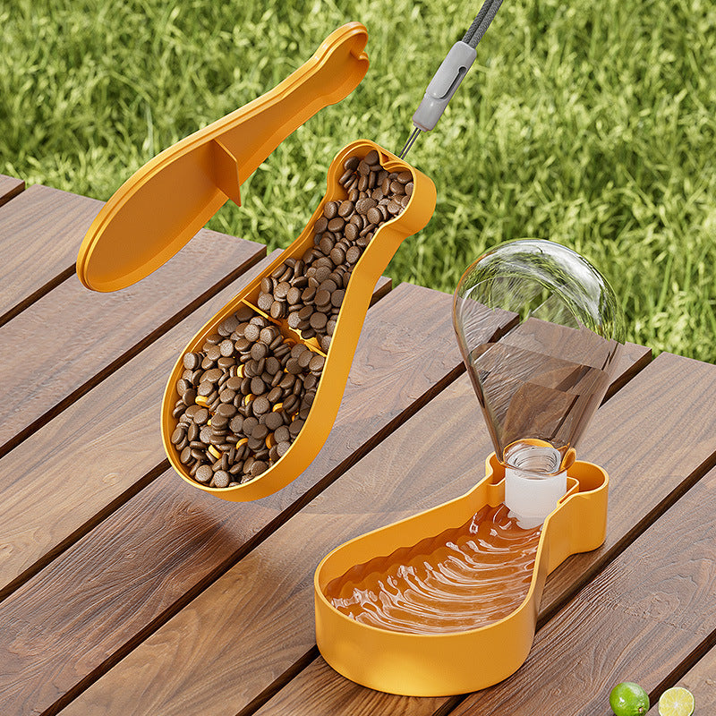Portable Dog Travel Water Bottle with Bowl – 2-Layer Feeder - image 2