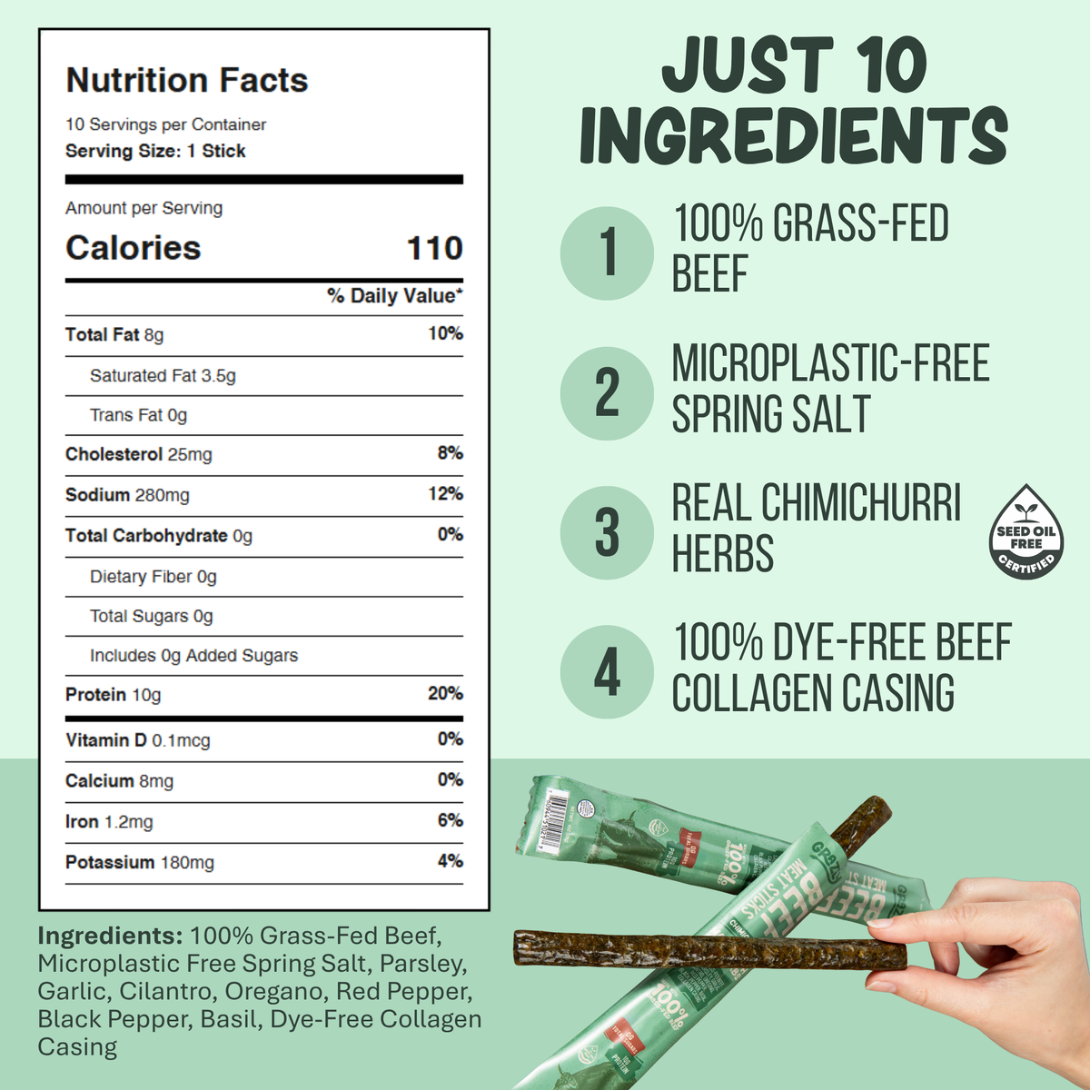 Chimichurri Beef Meat Sticks - view 3