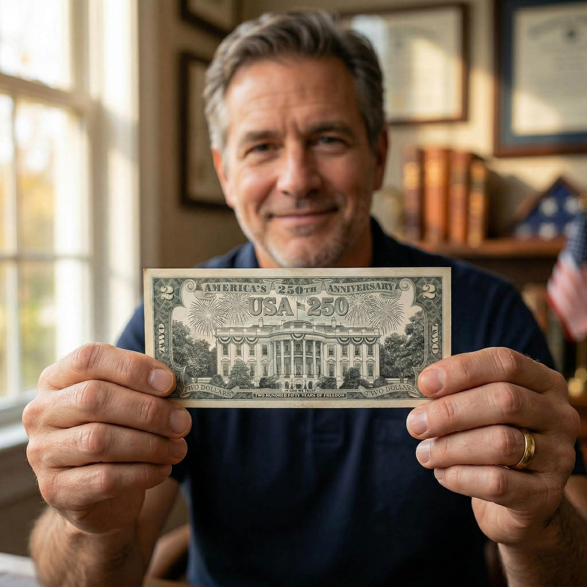 "White House" Legal Tender $2 Bill - USA 250th Collector's Edition - view 2