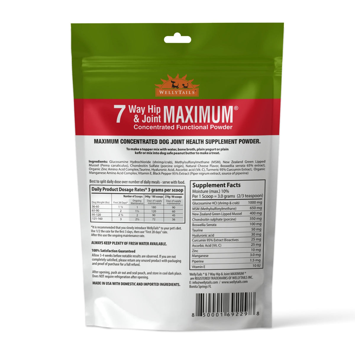 7 Way Hip & Joint MAXIMUM Dog Joint Supplement Made in USA