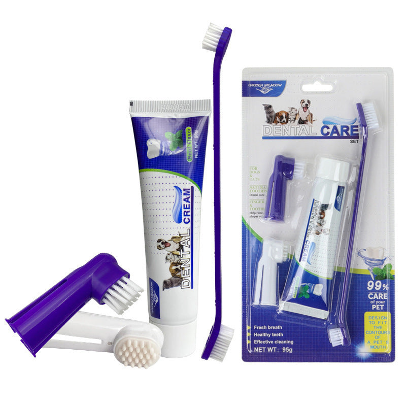 Pet Toothpaste Dog Toothbrush Cat Toothbrush Finger Toothbrush for Dogs and Cats Pet Dental Care Set - image 3