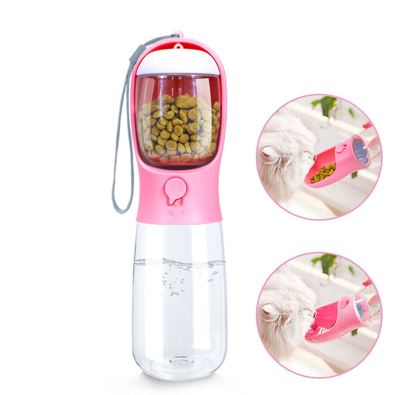 Portable dog and cat dual-use water and food cup, outdoor travel feeder