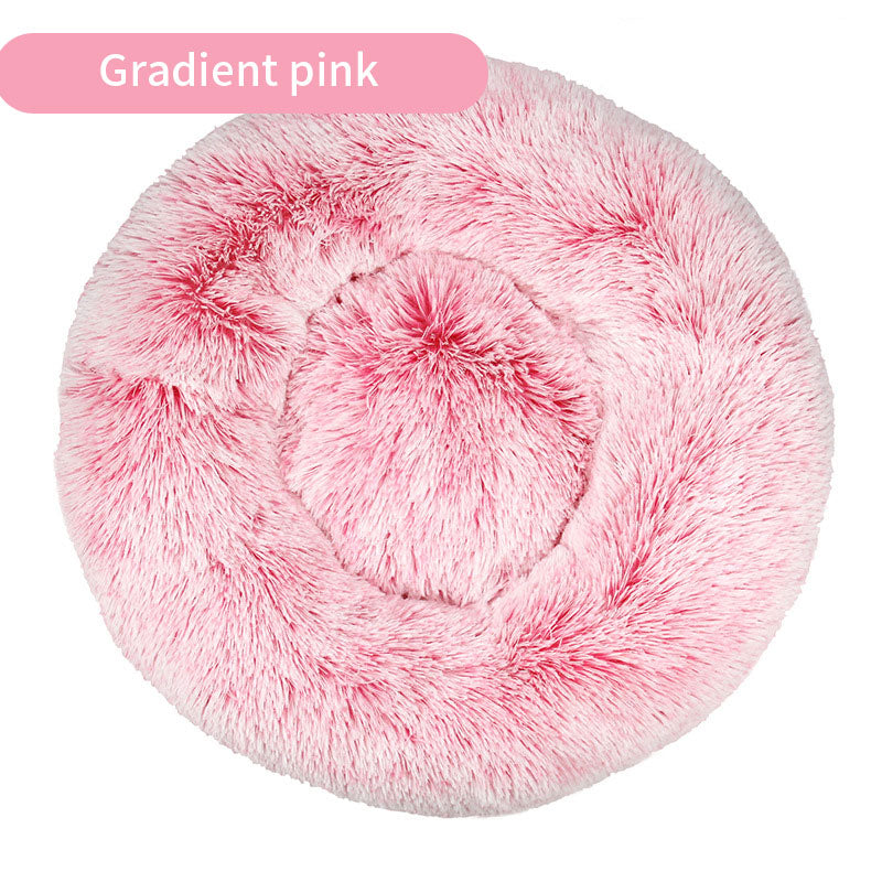 Tie-Dye Plush Round Dog Bed — Available in 9 Sizes & 11 Colors - image 4