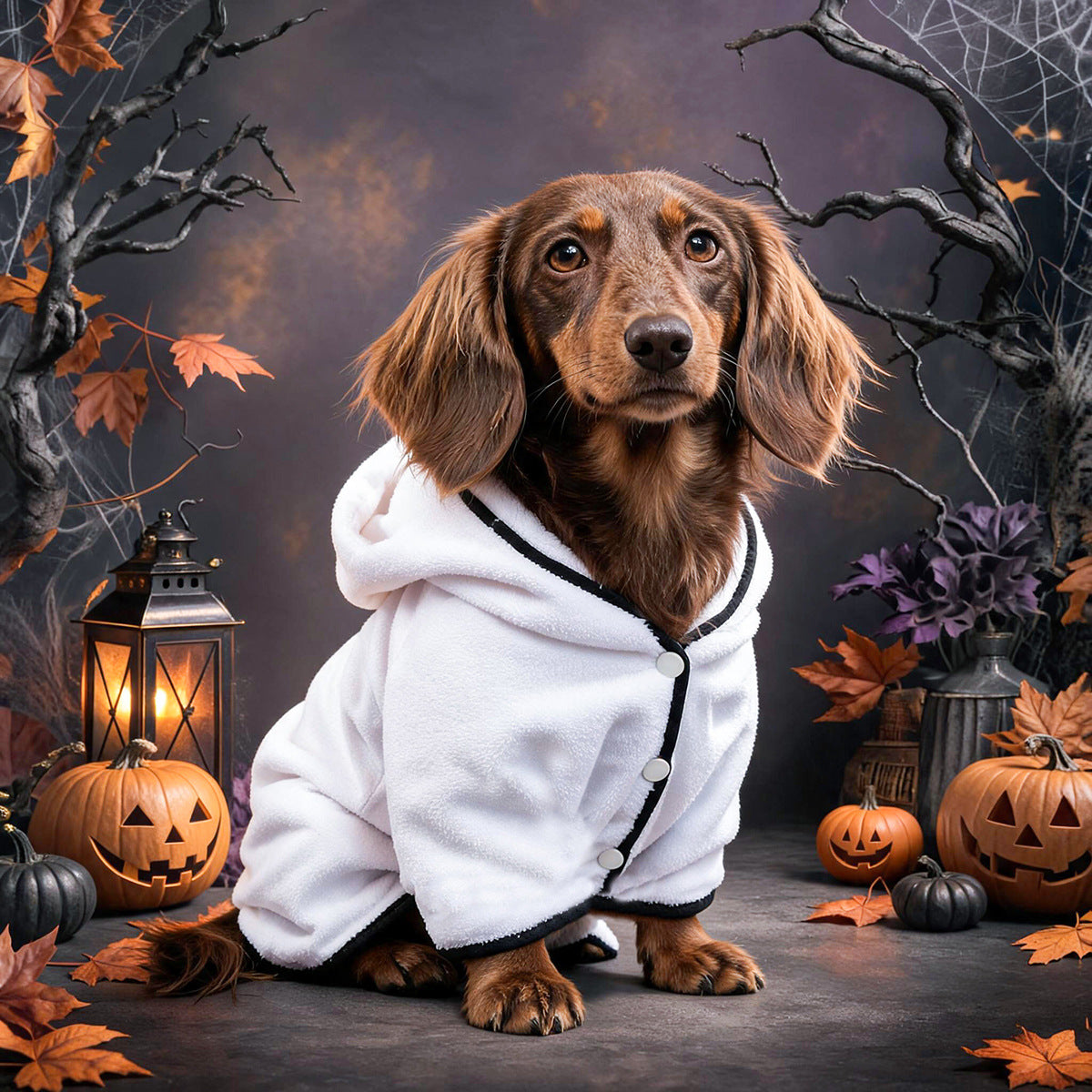 Halloween Pet Bath Towel Dog Cat Robe Sleepwear Bathing Towel Pet Supplies Small Dogs - image 3
