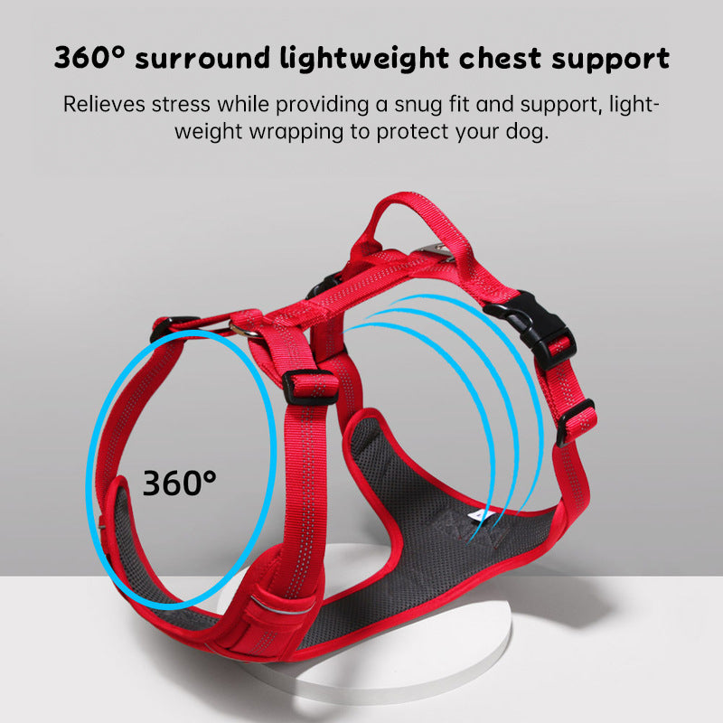 Breathable Reflective Dog Harness Vest, Outdoor No-Pull Escape-Proof Harness with Leash for Large & Medium Dogs - image 14