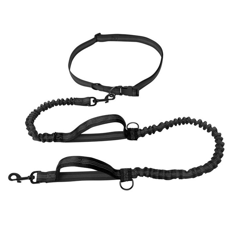 Dual Elastic Reflective Running Traction Rope Portable Retractable Dog Rope Dog Chain Traction Rope Pet Supplies - image 9