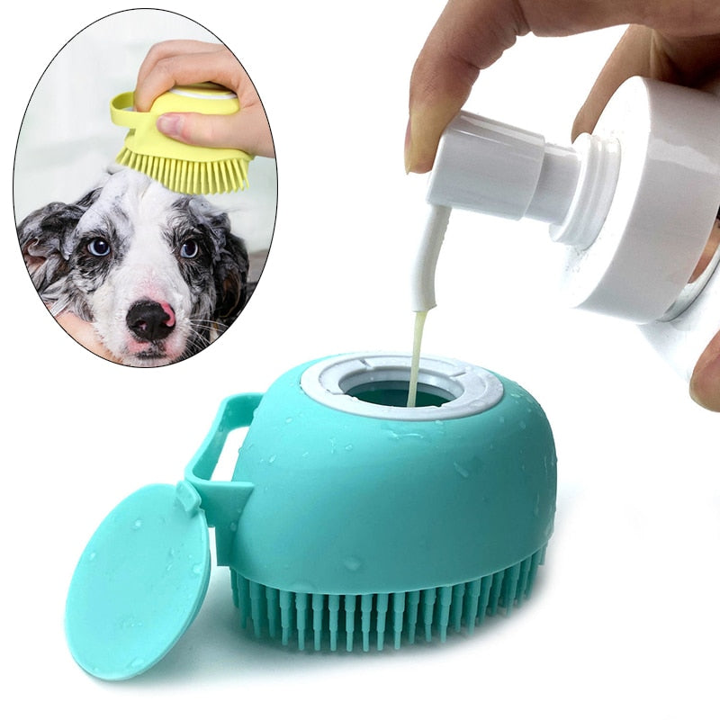 Bathroom Puppy Big Dog Bath Massage Gloves Brush Soft Safety Silicone Pet Accessories for Dogs Cats Tools Mascotas Products