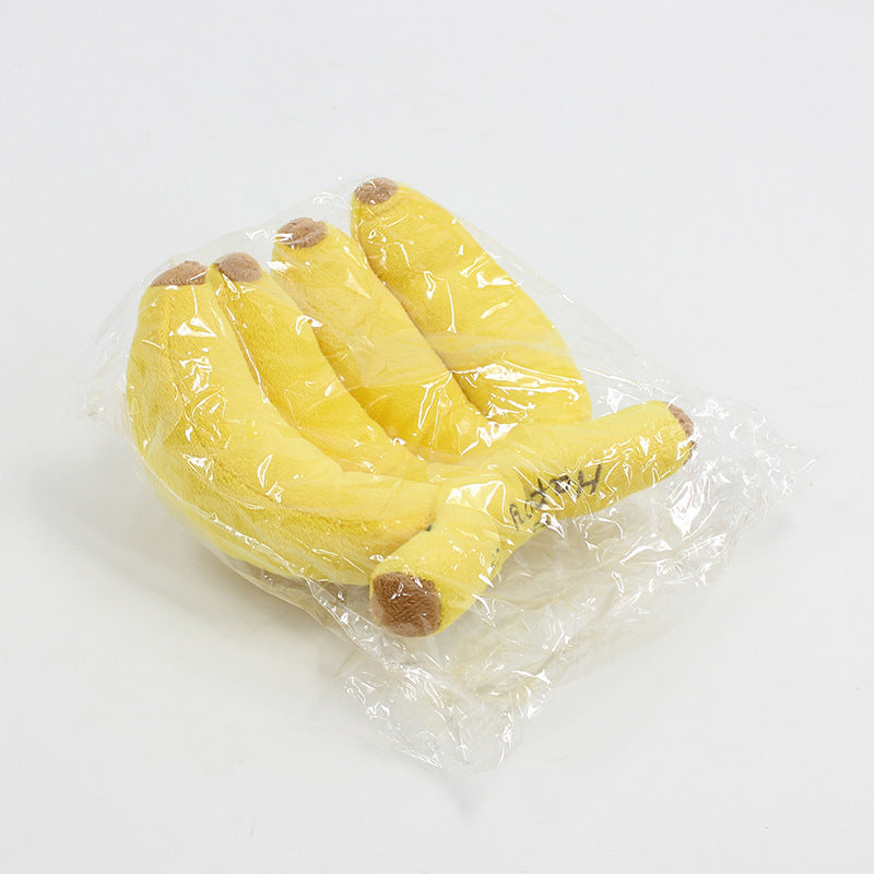 Dog makes noises and chews on plush banana toys fun and entertaining toy for dogs to relieve boredom - image 3