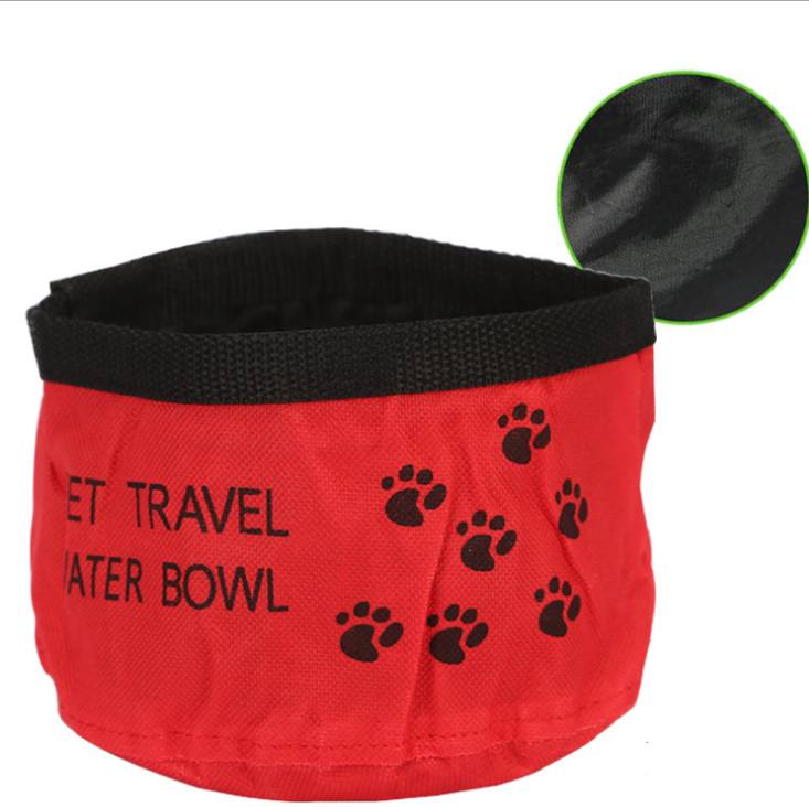 Portable Pet Dogs Cat Canvas Folding Travel Bowl Feeding Bowl Feeder Bottle Cat Dog Water Bowls Goods for Dogs - image 9
