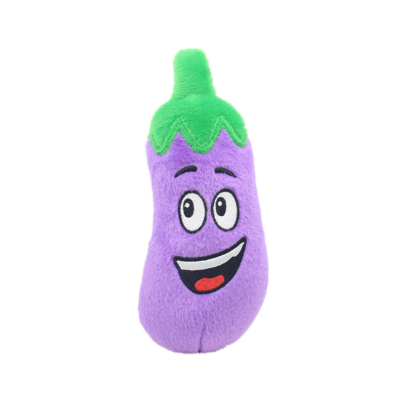 Pet Plush Sound Toys Fruits and Vegetables Dogs and Cats Educational Toys Supplies Cactus, Corn, Eggplant - image 6
