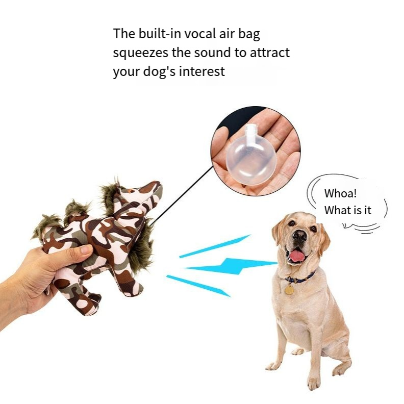 Dog plush toys sound out and interact to relieve boredom bite resistance outdoor hunting training pet dogs - image 2