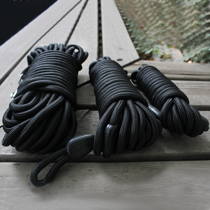 Black Nylon Dog Leash Long Tracking Round Rope Outdoor Walking Training Pet Lead Leashes For Medium Large Dogs 5M/10M/15M - i
