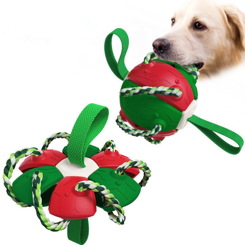 Pet Supplies Throwing Frisbee Outdoor Training Interactive Frisbee Football Dog Toy - image 4