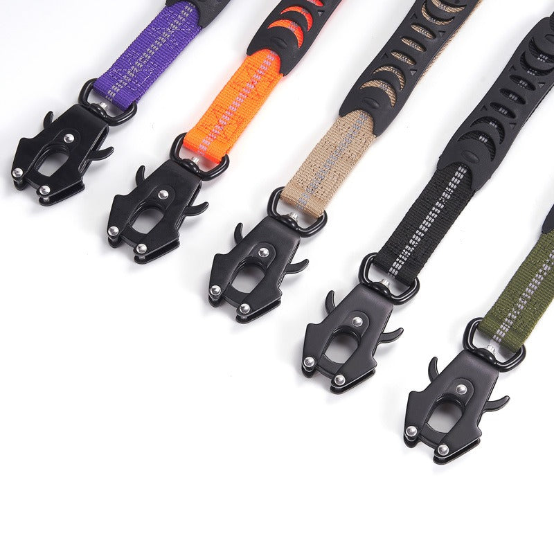 Reflective Explosion-Proof Medium and Large Dogs Frog Buckle Khaki Tactical Vehicle Buckel - image 3
