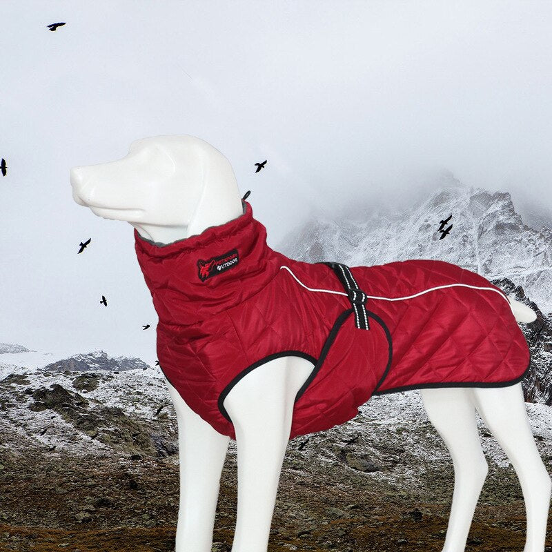 Pet Dog Clothes Big Large Dog Jacket Coat Winter Soft Warm Fleece Retriever Thickening Cotton Dog Clothes For Dog supplies - 