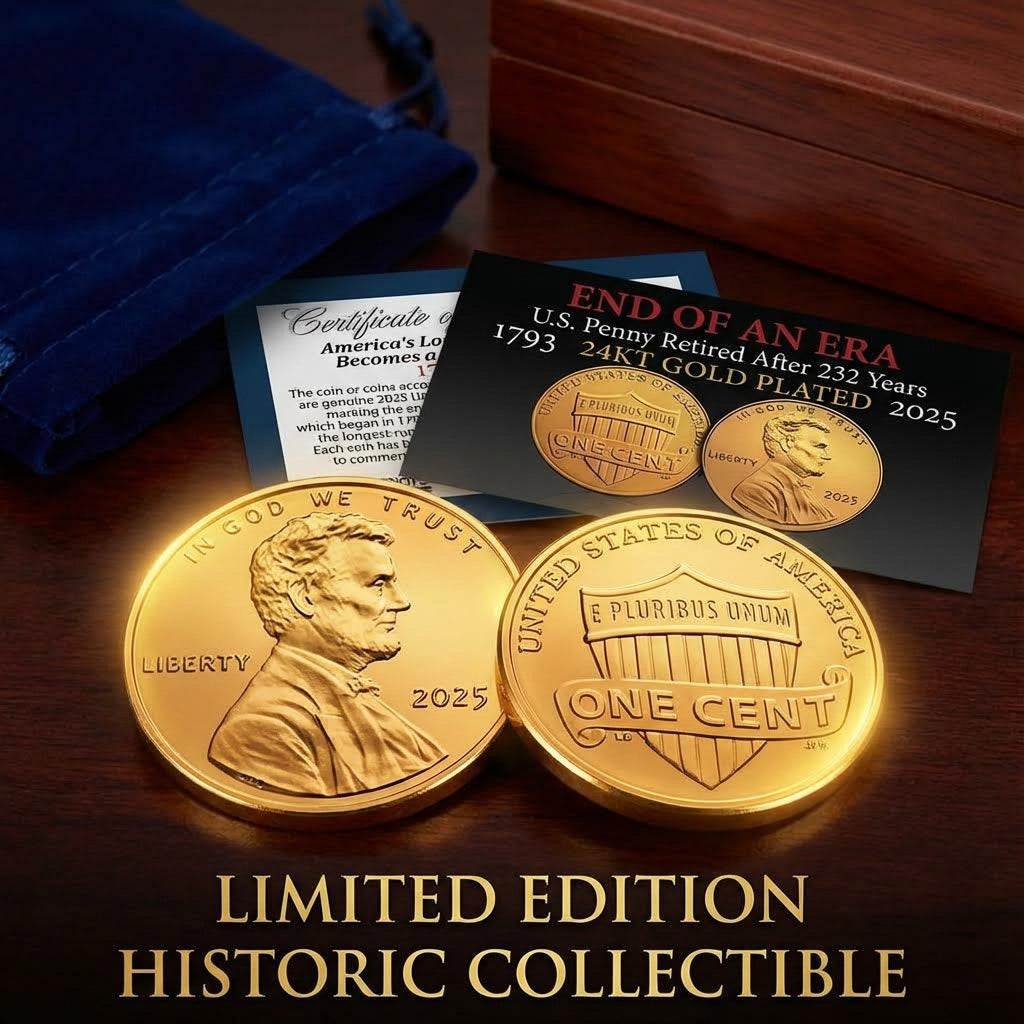 America’s Last Penny: 24KT Gold-Plated Penny with Certificate - view 2