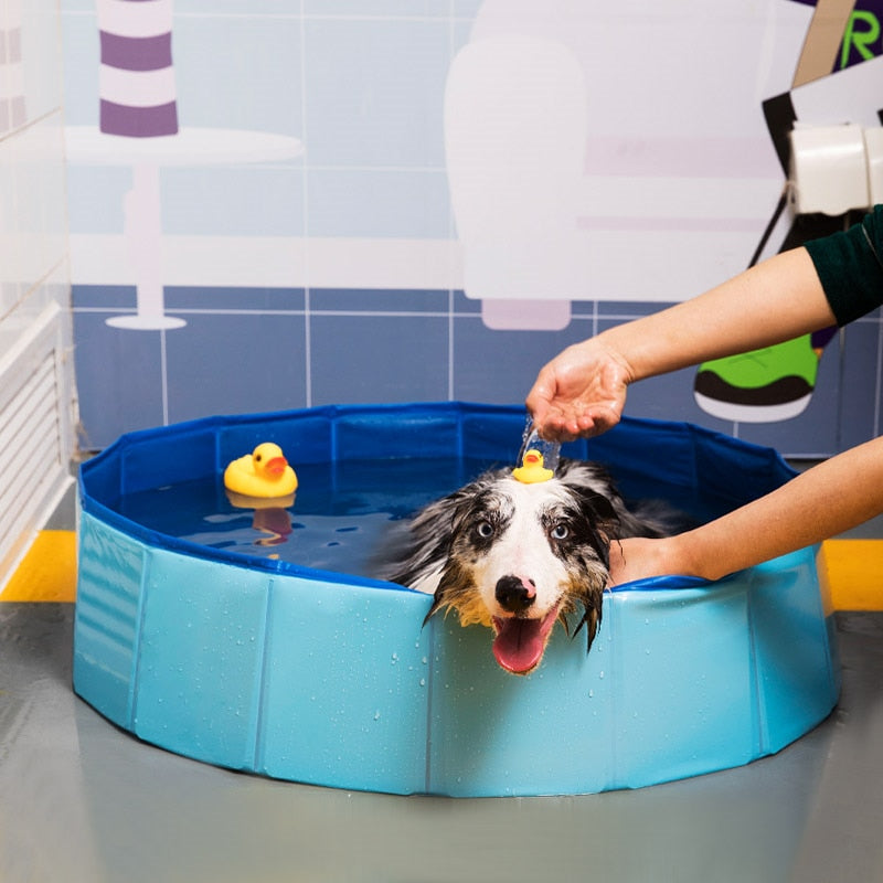 Foldable Dog Pool Pet Bath Summer Outdoor Portable Swimming Pools Indoor Wash Bathing Tub Collapsible Bathtub for Dogs Cats K