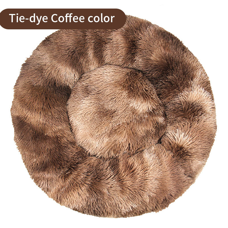 Tie-Dye Plush Round Dog Bed — Available in 9 Sizes & 11 Colors - image 12