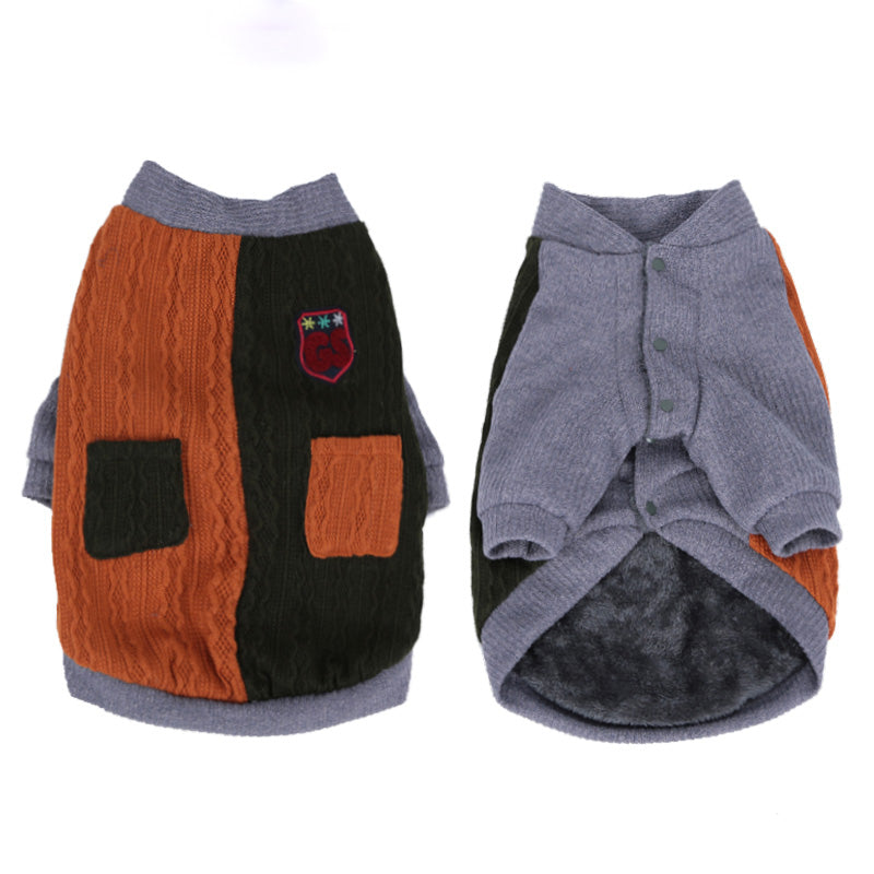 Dog Clothes Warm Sweater Two Feet Jackets Soft Clothing for Small Big Dogs Costume - image 2