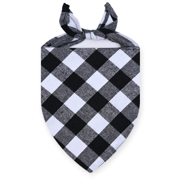 Dog Bandanas Large Pet Scarf Bandana Cotton Plaid Washable - image 6