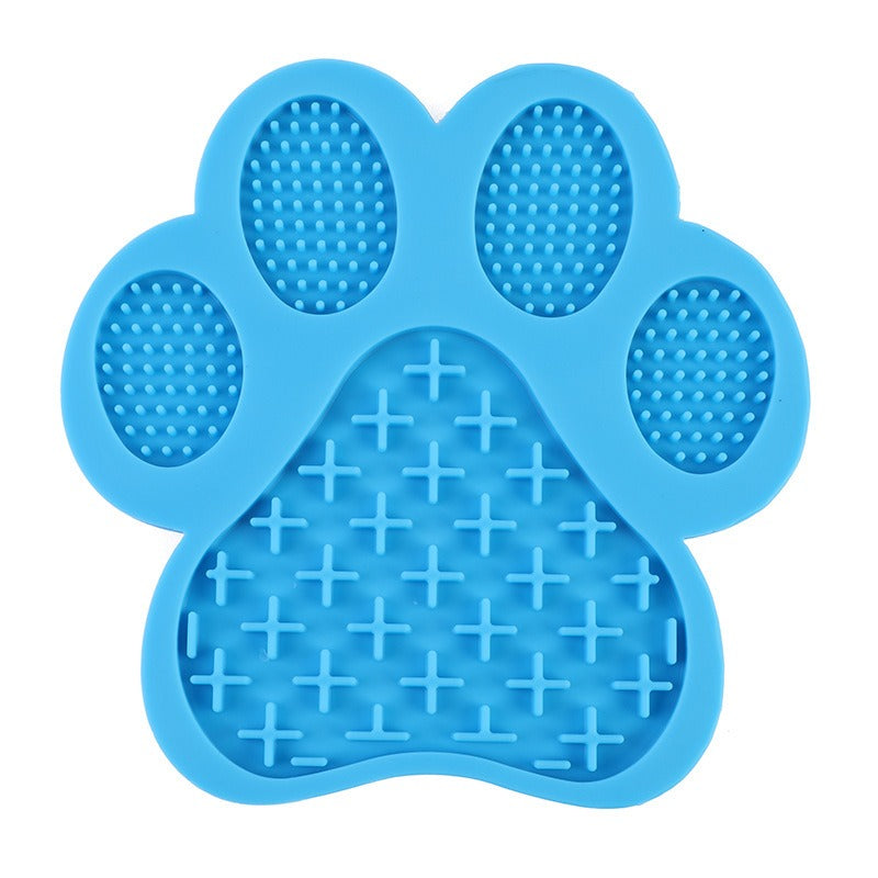 Dog Paw Shaped Silicone Pet Licking Pad, Pet Slow Food Plate - image 2