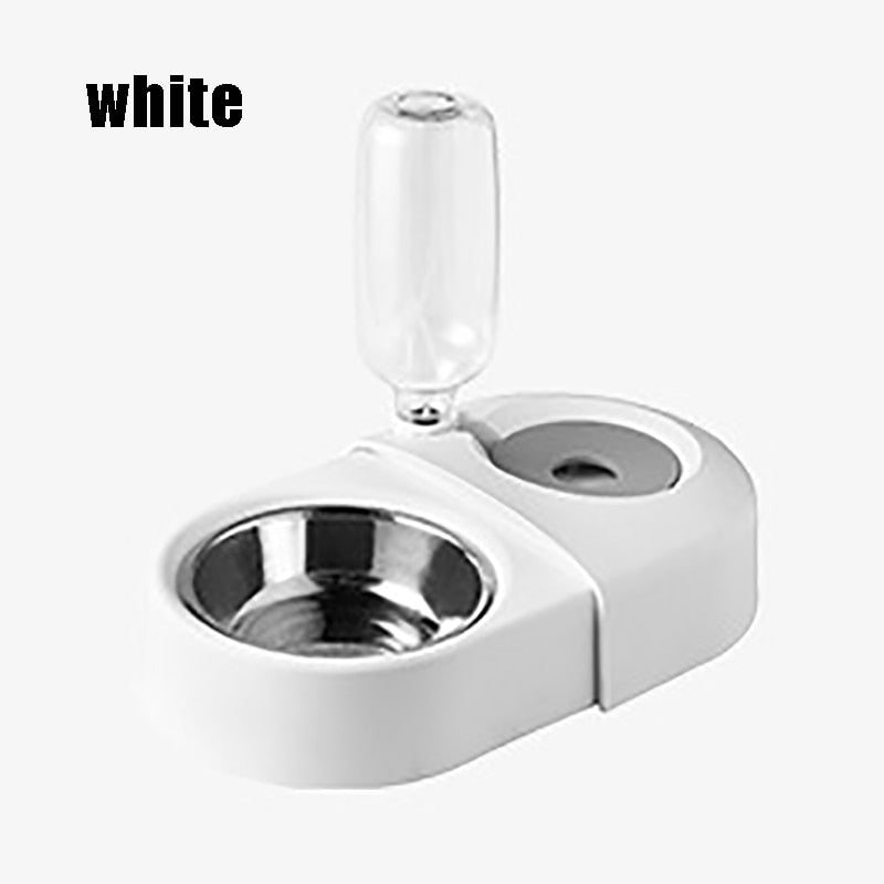 Dogs Cats Bowl and Drinking Fountains with Automatic Water Outlet Anti-overturning Feeders Plastic Feeding Bowl Pet Accessori