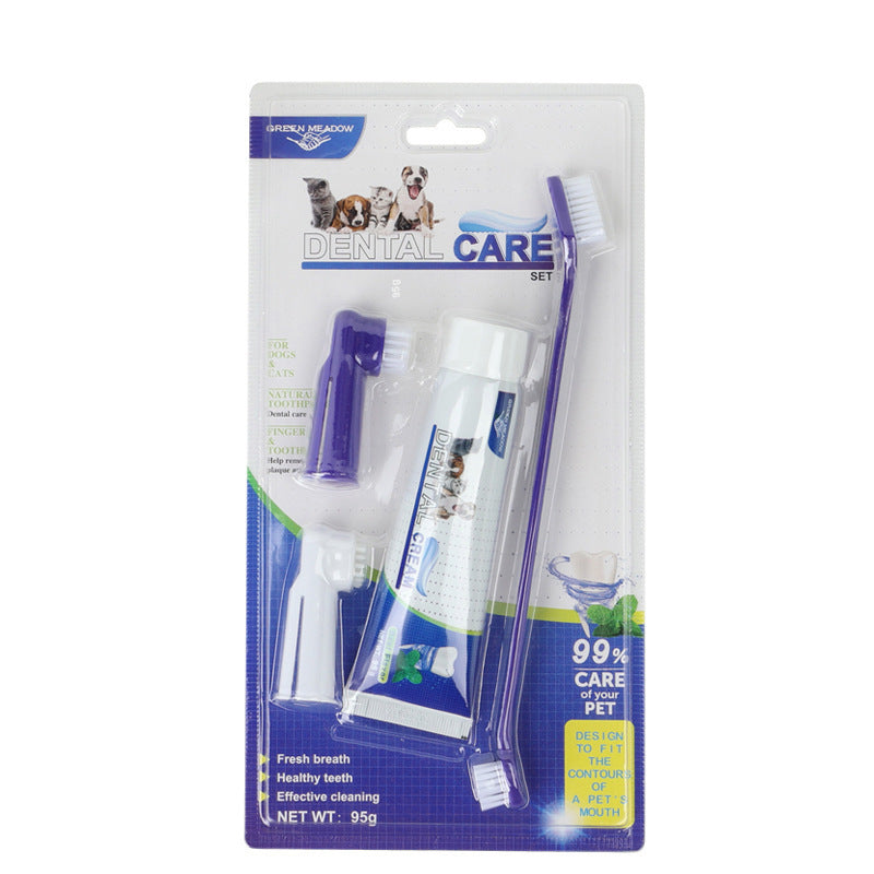 Pet Toothpaste Dog Toothbrush Cat Toothbrush Finger Toothbrush for Dogs and Cats Pet Dental Care Set - image 5
