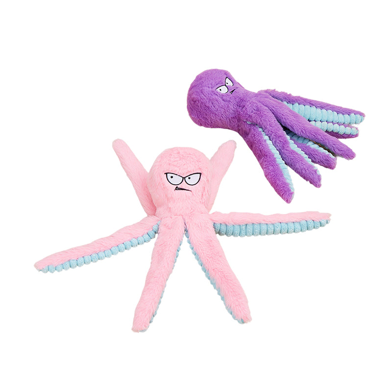 Octopus - shaped indestructible plush dog toy, squeaky & bite - resistant, pet toy supplies - image 8