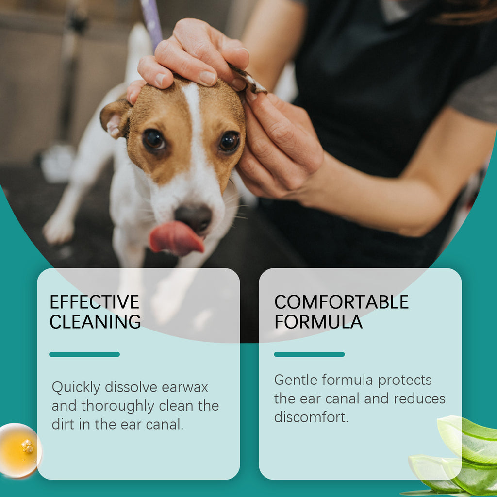 Pet Ear Wash Relieves Ear Discomfort For Cats And Dogs Clean, Decontaminate, Moisturize, Soothe And Nourish - image 4
