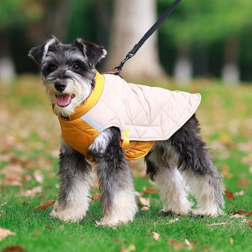 Pet Clothes Autumn And Winter Reflective Warm Pet Cotton Padded Clothes Thickened Dog Clothes Pet Supplies - image 3